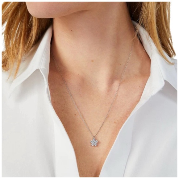 KATE SPADE • Silver Gleaming Gardenia Necklace Earrings Bracelet Set - Picture 3 of 10